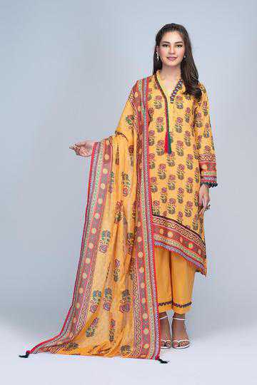 Bonanza Satrangi RSO213P22  Orange Summer Collection 2021